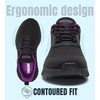 image:imageSHULOOK Womens Non Slip Work Shoes SlipResistant Kitchen Chef Restaurant Food Service Nurse Shoe Comfortable Mesh Breathable Walking Sneakers BlackBlackPurple