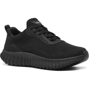 image:imageSHULOOK Womens Non Slip Work Shoes SlipResistant Kitchen Chef Restaurant Food Service Nurse Shoe Comfortable Mesh Breathable Walking Sneakers BlackBlack