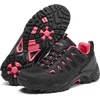 image:imageHiking Shoes Women  Waterproof Shoes for Women  Comfortable amp LightWeight amp NonSlip  Womens Hiking Shoes Walking Trekking Camping Tennis Sport Sneakers Black red 9