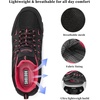 image:imageHiking Shoes Women  Waterproof Shoes for Women  Comfortable amp LightWeight amp NonSlip  Womens Hiking Shoes Walking Trekking Camping Tennis Sport Sneakers Black red 9