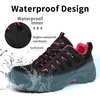 image:imageHiking Shoes Women  Waterproof Shoes for Women  Comfortable amp LightWeight amp NonSlip  Womens Hiking Shoes Walking Trekking Camping Tennis Sport Sneakers Black red 9