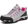 image:imageSHULOOK Hiking Shoes Women  Waterproof Shoes for Women  Comfortable amp LightWeight amp NonSlip  Womens Hiking Shoes Walking Trekking Camping Tennis Sport Sneakers Grey red 9