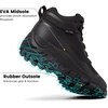 image:imageSHULOOK Mens Waterproof Hiking Boots Outdoor Lightweight Breathable Trekking Camping Mountaineering ShoesBlack