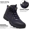 image:imageSHULOOK Mens Waterproof Hiking Boots Outdoor Lightweight Breathable Trekking Camping Mountaineering ShoesNavy Blue