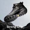 image:imageSHULOOK Mens Waterproof Hiking Boots Lightweight Non Slip Ankle Support for TrailAll Black