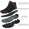 image:imageMens Waterproof Hiking Boots NonSlip Lightweight Mid Top Ankle Boot Breathable Hiker Trekking ShoesBlack Grey
