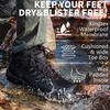 image:imageMens Waterproof Hiking Boots NonSlip Lightweight Mid Top Ankle Boot Breathable Hiker Trekking ShoesBlackRed