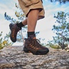image:imageMens Waterproof Hiking Boots NonSlip Lightweight Mid Top Ankle Boot Breathable Hiker Trekking ShoesBrown