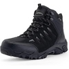 image:imageMens Waterproof Hiking Boots NonSlip Lightweight Mid Top Ankle Boot Breathable Hiker Trekking ShoesBlack Grey
