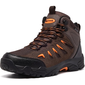 image:imageMens Waterproof Hiking Boots NonSlip Lightweight Mid Top Ankle Boot Breathable Hiker Trekking ShoesBrown