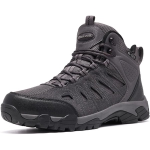 image:imageMens Waterproof Hiking Boots NonSlip Lightweight Mid Top Ankle Boot Breathable Hiker Trekking ShoesGrey
