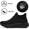 image:imageSHULOOK Womens Slip on Walking Shoes Comfort Lightweight Casual Sneakers  NonSlip Breathable Sock Work Shoes Mesh Sport Casual Fashion Tennis Running SneakersBlack