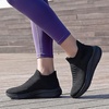 image:imageSHULOOK Womens Slip on Walking Shoes Comfort Lightweight Casual Sneakers  NonSlip Breathable Sock Work Shoes Mesh Sport Casual Fashion Tennis Running SneakersBlack
