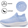 image:imageSHULOOK Womens Slip on Walking Shoes Comfort Lightweight Casual Sneakers  NonSlip Breathable Sock Work Shoes Mesh Sport Casual Fashion Tennis Running SneakersLight Blue