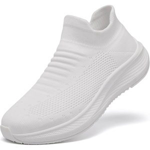 image:imageSHULOOK Womens Slip on Walking Shoes Comfort Lightweight Casual Sneakers  NonSlip Breathable Sock Work Shoes Mesh Sport Casual Fashion Tennis Running SneakersWhite