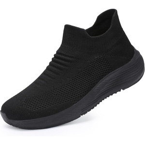 image:imageSHULOOK Womens Slip on Walking Shoes Comfort Lightweight Casual Sneakers  NonSlip Breathable Sock Work Shoes Mesh Sport Casual Fashion Tennis Running SneakersBlack