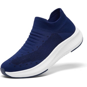 image:imageSHULOOK Womens Slip on Walking Shoes Comfort Lightweight Casual Sneakers  NonSlip Breathable Sock Work Shoes Mesh Sport Casual Fashion Tennis Running SneakersBlue