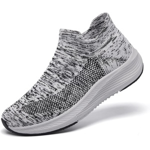 image:imageSHULOOK Womens Slip on Walking Shoes Comfort Lightweight Casual Sneakers  NonSlip Breathable Sock Work Shoes Mesh Sport Casual Fashion Tennis Running SneakersGrey White