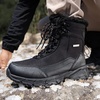 image:imageMens Snow Boots Waterproof Warm Fur Lined Winter Hiking Boot Nonslip Outdoor Ankle Hightop Shoes Work Hiker Trekking TrailBlack