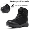 image:imageMens Snow Boots Waterproof Warm Fur Lined Winter Hiking Boot Nonslip Outdoor Ankle Hightop Shoes Work Hiker Trekking TrailBlack2