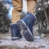 image:imageMens Snow Boots Waterproof Warm Fur Lined Winter Hiking Boot Nonslip Outdoor Ankle Hightop Shoes Work Hiker Trekking TrailBlue
