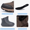 image:imageMens Snow Boots Waterproof Warm Fur Lined Winter Hiking Boot Nonslip Outdoor Ankle Hightop Shoes Work Hiker Trekking TrailBrown