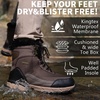 image:imageMens Snow Boots Waterproof Warm Fur Lined Winter Hiking Boot Nonslip Outdoor Ankle Hightop Shoes Work Hiker Trekking TrailBrown