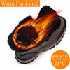 image:imageMens Snow Boots Waterproof Warm Fur Lined Winter Hiking Boot Nonslip Outdoor Ankle Hightop Shoes Work Hiker Trekking TrailBrown