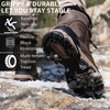 image:imageMens Snow Boots Waterproof Warm Fur Lined Winter Hiking Boot Nonslip Outdoor Ankle Hightop Shoes Work Hiker Trekking TrailBrown