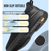 image:imageSHULOOK Wide Toe Box Non Slip Work Shoes for Men SlipResistant Water Resistant Kitchen Chef Restaurant Waterproof Food Service Nurse Shoe Comfortable Mesh Lightweight Walking SneakersBlack