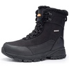 image:imageMens Snow Boots Waterproof Warm Fur Lined Winter Hiking Boot Nonslip Outdoor Ankle Hightop Shoes Work Hiker Trekking TrailBlack