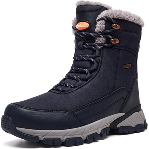 image:imageMens Snow Boots Waterproof Warm Fur Lined Winter Hiking Boot Nonslip Outdoor Ankle Hightop Shoes Work Hiker Trekking TrailBlue