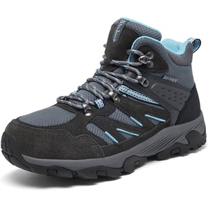 image:imageSHULOOK Womens Waterproof Hiking Boots Outdoor Trekking Camping Trail Hiking BootsGrey Blue
