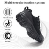 image:imageSHULOOK Mens Low Top Waterproof Hiking ShoesBlackGrey