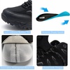 image:imageSHULOOK Mens Low Top Waterproof Hiking ShoesBlackGrey