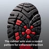 image:imageSHULOOK Mens Low Top Waterproof Hiking ShoesBlackRed