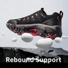 image:imageSHULOOK Mens Low Top Waterproof Hiking ShoesBlackRed