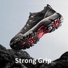 image:imageSHULOOK Mens Low Top Waterproof Hiking ShoesBlackRed