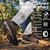 image:imageSHULOOK Mens Low Top Waterproof Hiking ShoesBrownOrange