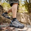 image:imageSHULOOK Mens Low Top Waterproof Hiking ShoesLightGrey