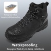 image:imageSHULOOK Mens Waterproof Hiking Boots Lightweight Breathable Outdoor ShoesAll Black