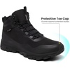 image:imageSHULOOK Mens Waterproof Hiking Boots Lightweight Breathable Outdoor ShoesMatte Black