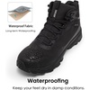 image:imageSHULOOK Mens Waterproof Hiking Boots Lightweight Breathable Outdoor ShoesMatte Black