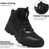 image:imageSHULOOK Mens Waterproof Hiking Boots Lightweight Breathable Outdoor ShoesMatte Black