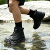 image:imageSHULOOK Mens Waterproof Hiking Boots NonSlip Lightweight Ankle BootBlack