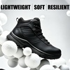 image:imageSHULOOK Mens Waterproof Hiking Boots NonSlip Lightweight Ankle BootBlack