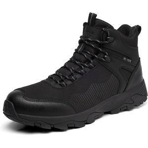 image:imageSHULOOK Mens Waterproof Hiking Boots Lightweight Breathable Outdoor ShoesAll Black