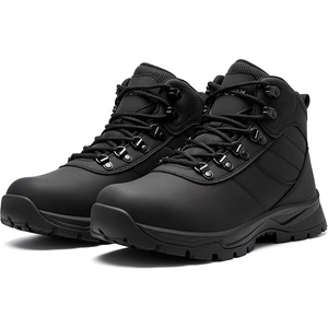 image:imageSHULOOK Mens Waterproof Hiking Boots NonSlip Lightweight Ankle BootBlack