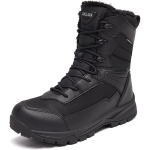 image:imageSHULOOK Mens Waterproof Winter Snow Boots Comfort Hiking Outdoor BootsBlack
