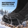 image:imageMens Winter Snow Boots Waterproof Zipper Warm Fur Lined Leather BootBlack
